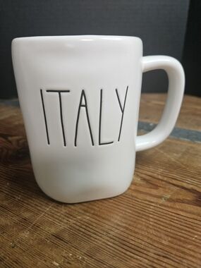 Rae Dunn White Italy Ceramic Coffee Mug - Travel & Home Dining